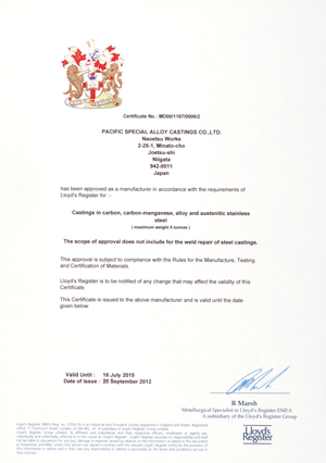 certificate